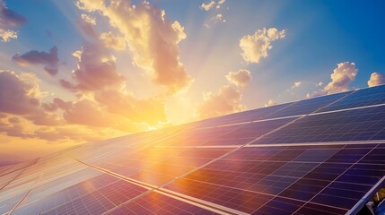 A captivating photograph showcasing the beauty of a solar panel harnessing the suns energy on a radiant day : Generative AI