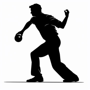 recommend clip art: silhouette of a man throwing a baseball with a ball