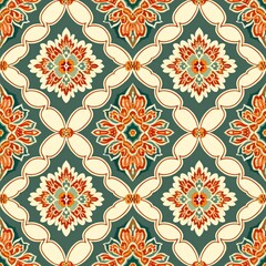 Exquisite Thai Floral Seamless Pattern Design for Fabric Surface Decoration