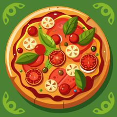 illustration of pizza