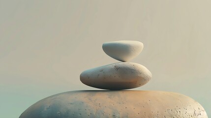 Mindful Balance Scenes that represent a mindful balance between various aspects of life such as work and relaxation These images can appeal to viewers seeking a sense of equilibrium : Generative AI