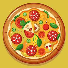 illustration of pizza