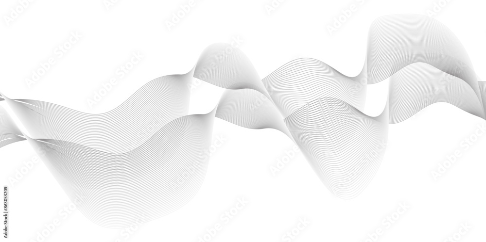 Poster abstract wave blend lines on transparent background. design for banner, wallpaper, background and ma