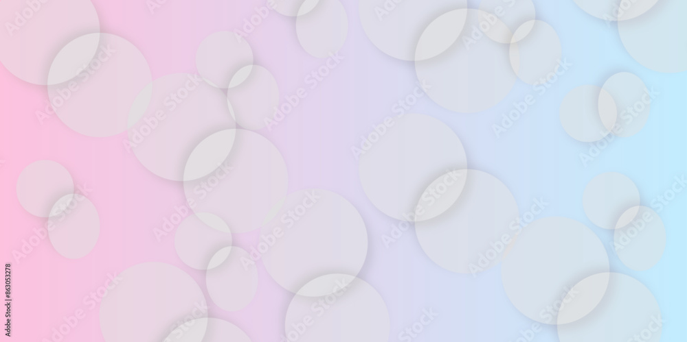 Poster abstract white geometric overlapping circle background with shadow. vector circles template vector d