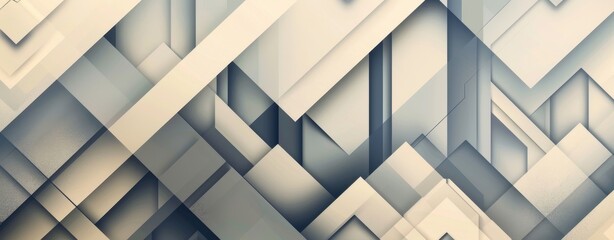 Fototapeta premium A sophisticated abstract background showcasing a geometric pattern in shades of gray and beige, where angular shapes cleverly shape the letter 'S' in English.
