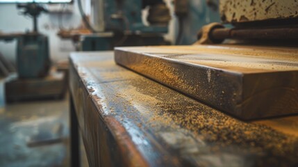 Precision Woodworking: Sandpaper Enhancing the Finish of a Cabinet Surface