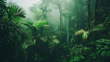 Obraz premium Rain forest in Central America : Generative AI