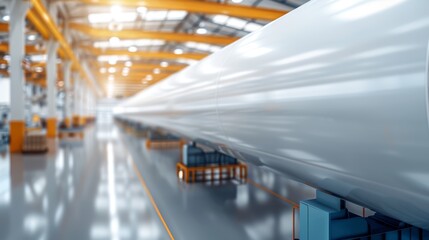 Fototapeta premium Workers assembling wind turbine elements, detailed view of machinery and tools, renewable energy industry, clean technology, sustainable industrial practices ensuring a green future