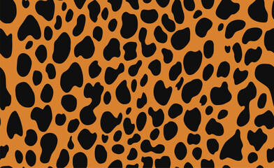 
leopard vector pattern trendy seamless texture, leopard spots on yellow background