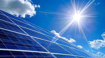 A captivating photograph showcasing the beauty of a solar panel harnessing the suns energy on a radiant day : Generative AI