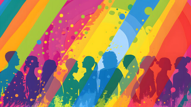 Inclusive LGBTQ education and awareness are being promoted in a vibrant classroom, where students diverse backgrounds engage in open discussions.The room is filled with colorful posters that celebrate - Powered by Adobe