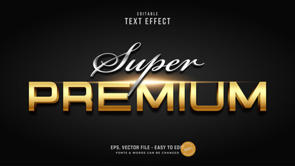 Premium gold editable text effect