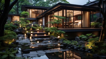 Obraz premium house at night