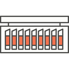 Fototapeta premium Pencils in box art pattern vector icon