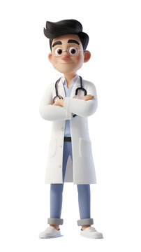 recommend clip art: 3D render Cartoon doctor isolated