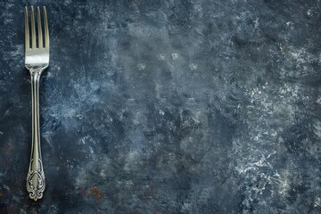 Highdefinition shot of a digital fork measuring food intake, with ample copy space