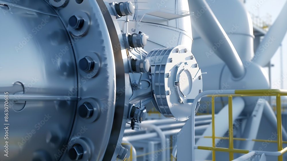 Aufkleber windmill turbine generator generate electricity engineering efficiency environmental sustainable renewable energy turbine windmill generator system hud is show around that engineering : Generative AI
