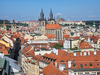 Prag Tschechien Panorama von oben
