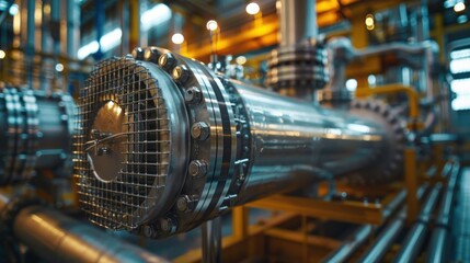 Obraz premium Industrial equipment in a high-tech factory