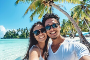 Obraz premium couple on the beach