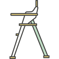 Baby feeding chair vector icon