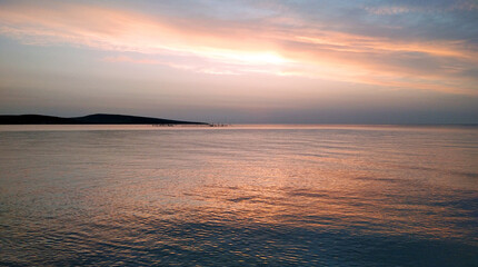 Obraz premium Crimea. Kerch Peninsula. Sunset over the Sea of ​​Azov.