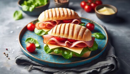 Panini mit Serano Schinken und Käse