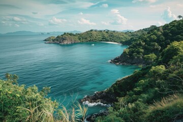 Fototapeta premium Scenic landscape.Phuket Seascape. Scenery Thailand sea and island. Adventures and travel concept