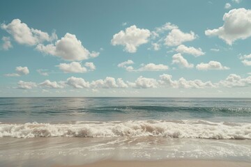 Fototapeta premium sea sand sky and summer day