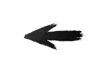 Fototapeta premium Watercolor arrow black on a white background