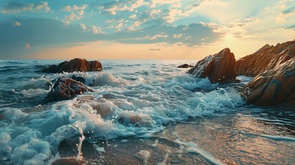 Beautiful nature by the sea : Generative AI