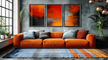 Fototapeta premium Interior living room design 