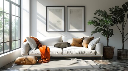 Modern living room interior design 