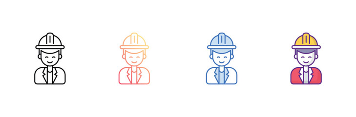 Engineer icon design with white background stock illustration