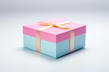 Obraz premium colorful gift box on solid white background, single object