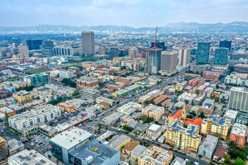 Aerial View of Los Angeles Skyline