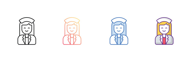 Nurse icon design with white background stock illustration