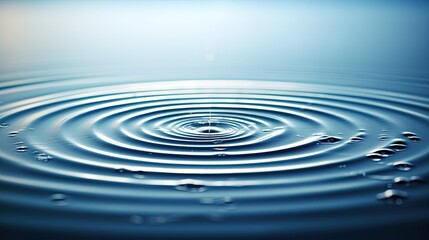 A water droplet creating ripples