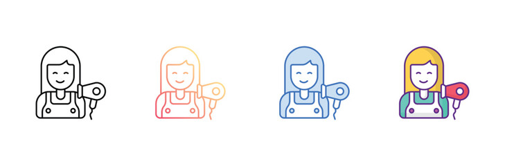 Hairdresser icon design with white background stock illustration