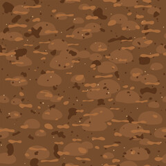 nature seamless soil, ground, dirt pattern- vector illustration