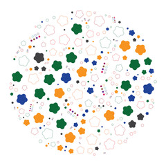 creative colorful shape and dot circle background design
