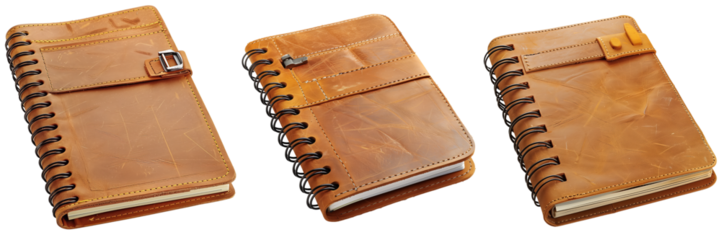 set of engineers notebook on transparent background