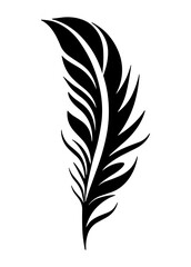 Feather vector icon isolated on white background
