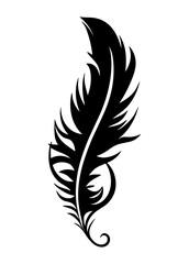 Obraz premium Feather vector icon isolated on white background