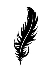 Obraz premium Feather vector icon isolated on white background