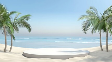 Tropical Beach Getaway: Serene Palm-Fringed Paradise