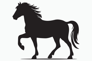 Obraz premium a horse vector silhouette illustration