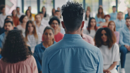 Obraz premium employees attending business meeting