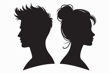 Microcosm vector silhouette illustration