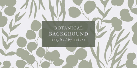 Flat vector eucalyptus branches background © Maria